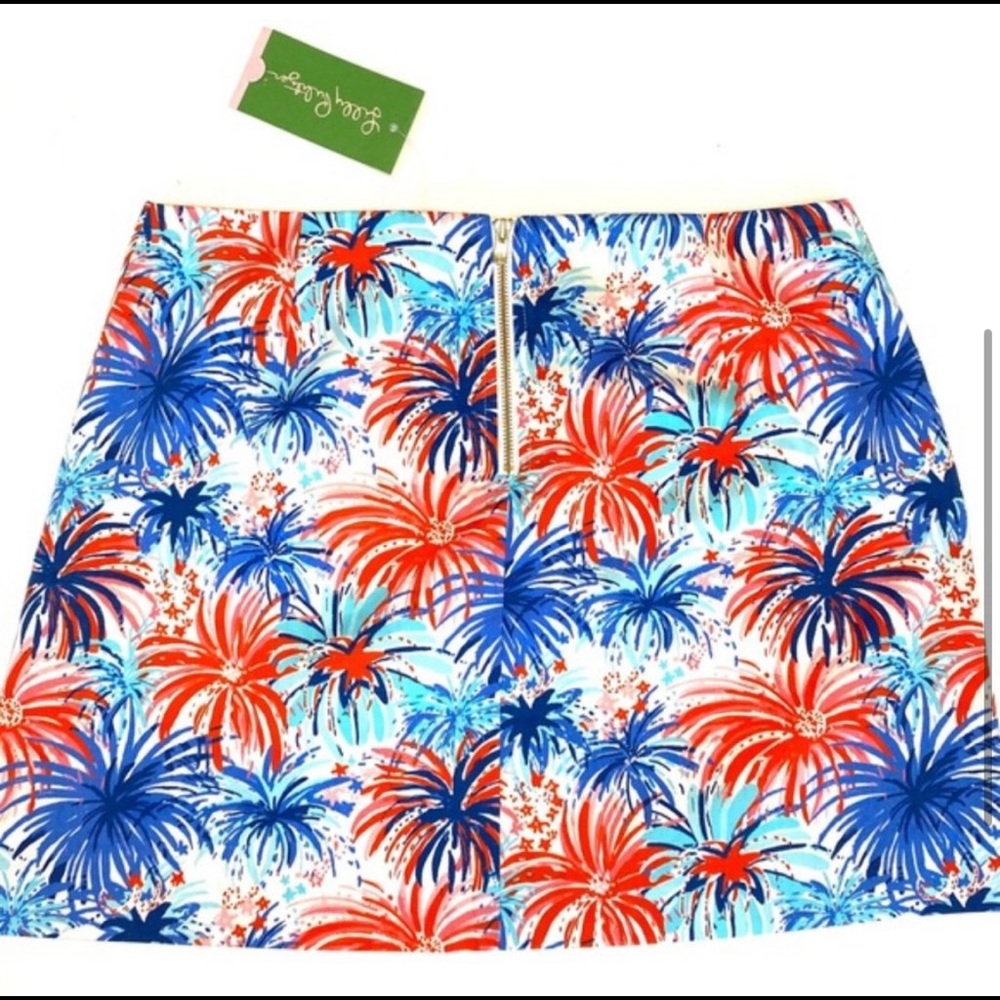 NWT Lilly Pulitzer Feelin Sparks Tate Skirt July 4